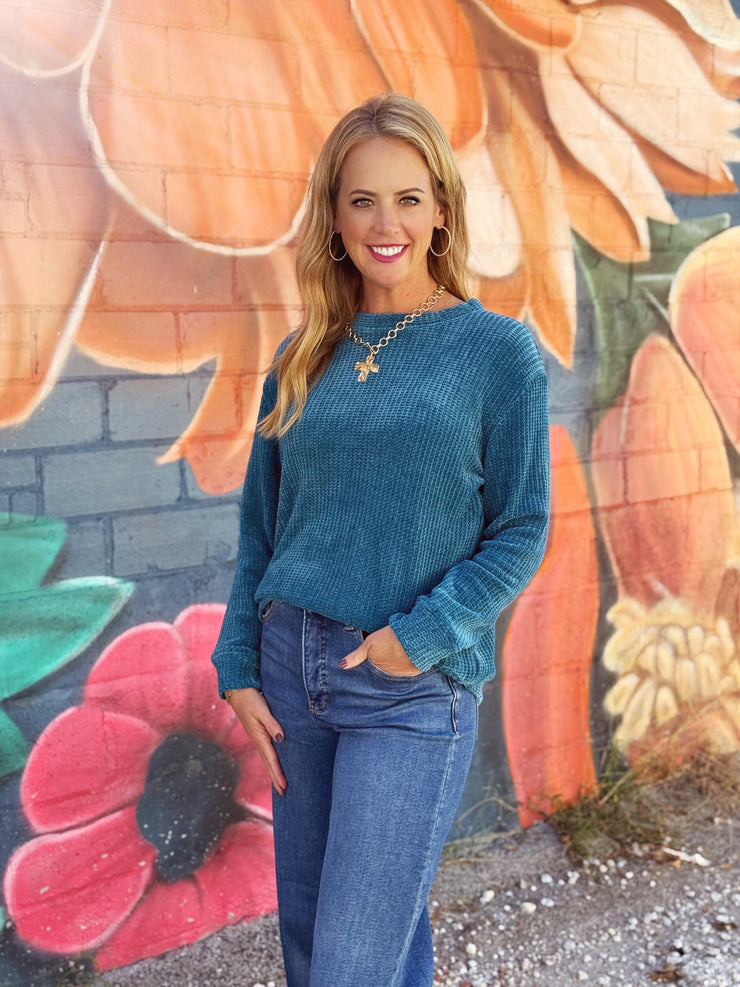 Mia Sweater- Teal