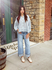 Mica High Rise Wide Leg with Cuffed Hem