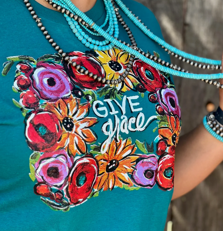 Give Grace Floral Tee