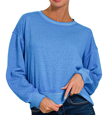 Terry Pullover- Blue
