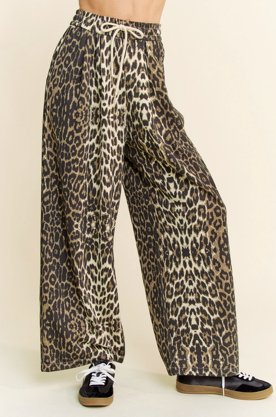 Leopard Wide Leg Bottom