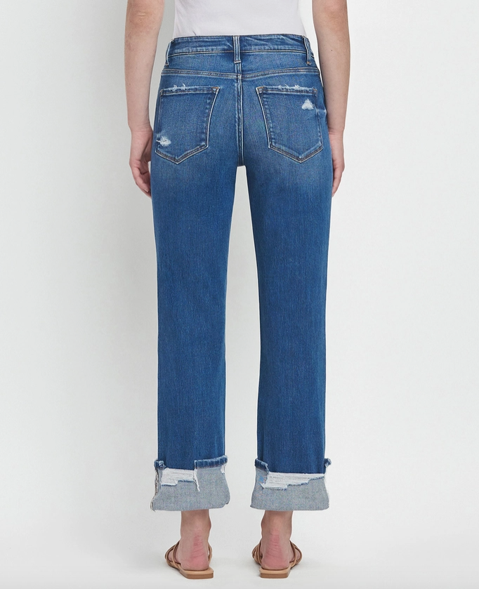 Vervet Daphne Cuffed Denim