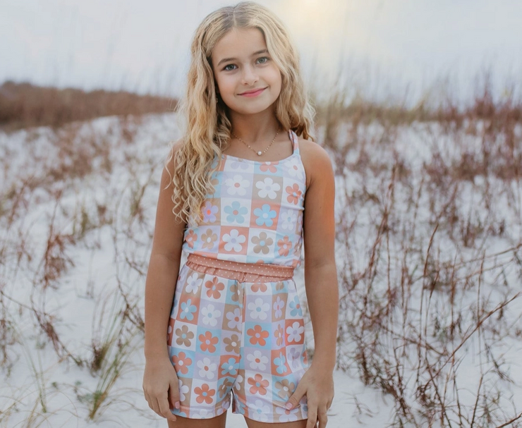 Girls Floral Two Piece Set