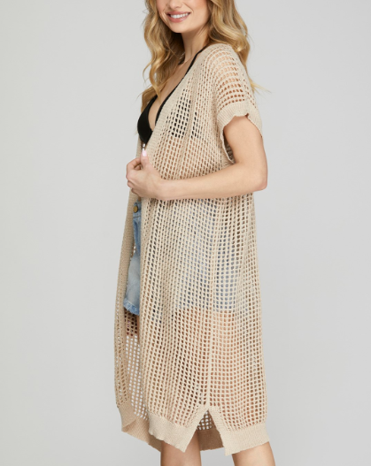 Fishnet Sweater Cardigan