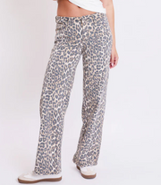 Animal Print Wide Leg Pant