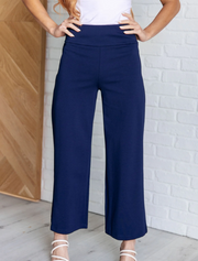 Navy Magic Wide Leg Crop Pant