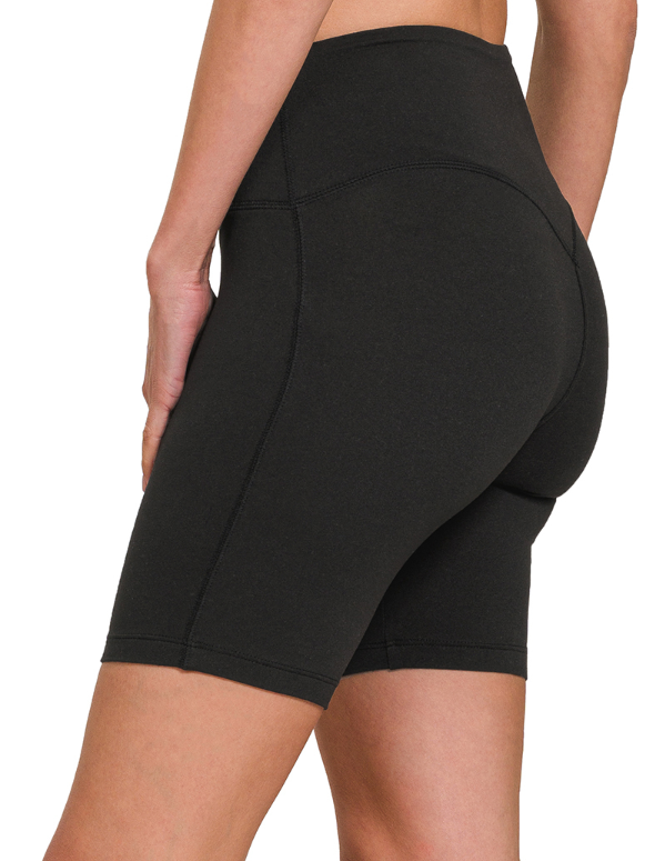 Biker Short- Black- 7"