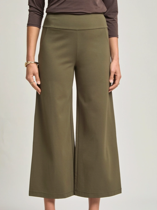Olive Magic Wide Leg Crop Pant