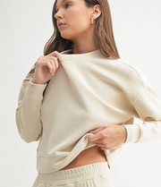 Luxe Sand Wash Ribbed Sweater