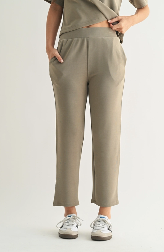 Laguna Soft Drape Pant- Warm Grey