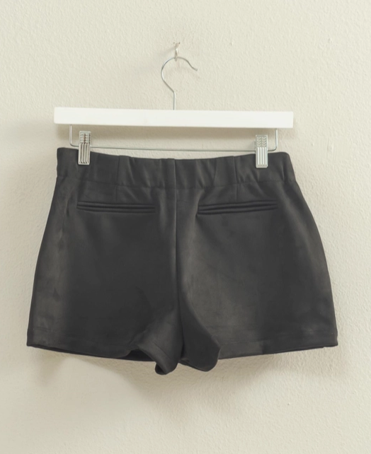 Chic High-waisted Suede Skort