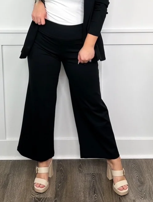 Black Magic Wide Leg Crop Pant