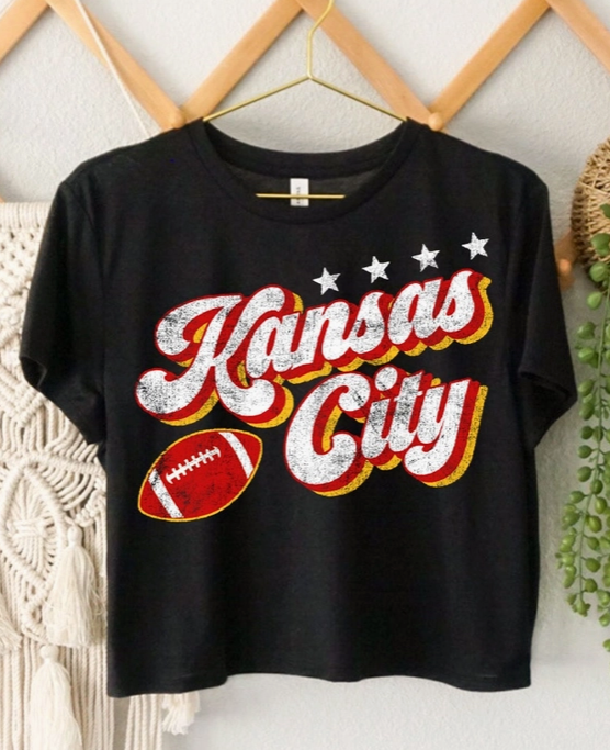 Kansas City Football Crop- Black