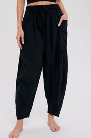 Effortless Harem Pants- Black