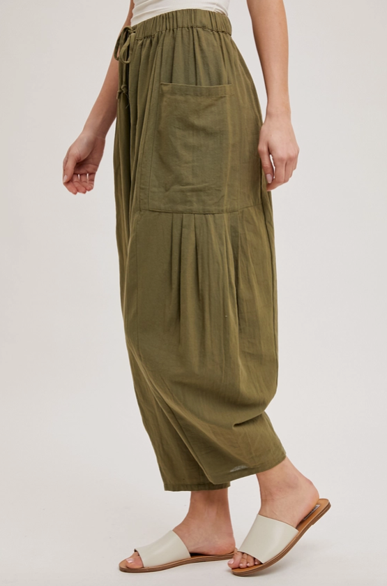 Effortless Harem Pants- Olive