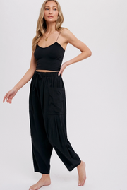 Effortless Harem Pants- Black