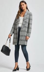 Open Front Blazer- Black