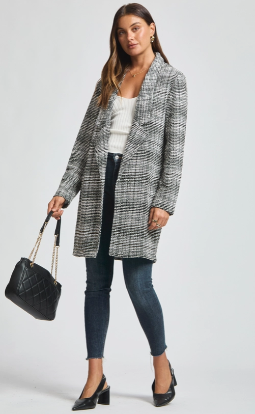 Open Front Blazer- Black
