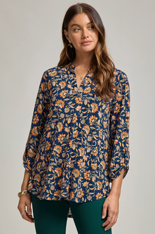 Fallon Top- Navy