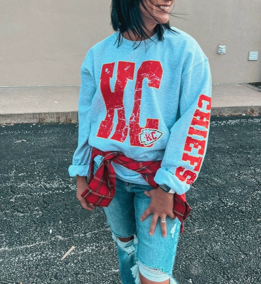 Chiefs Kingdom Sweatshirt- Grey