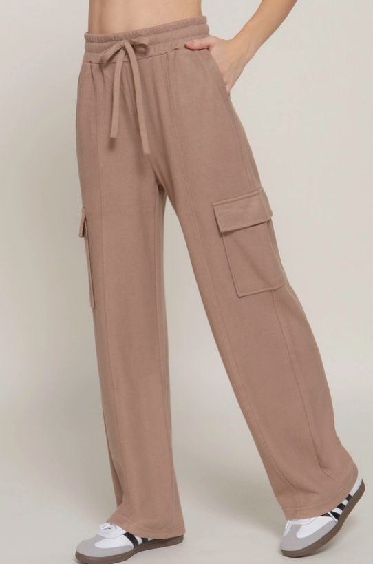 Side Pocket Knit Corduroy Pant- Taupe