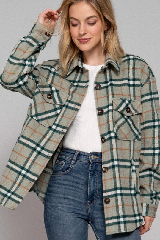 Betsy Flannel- Olive