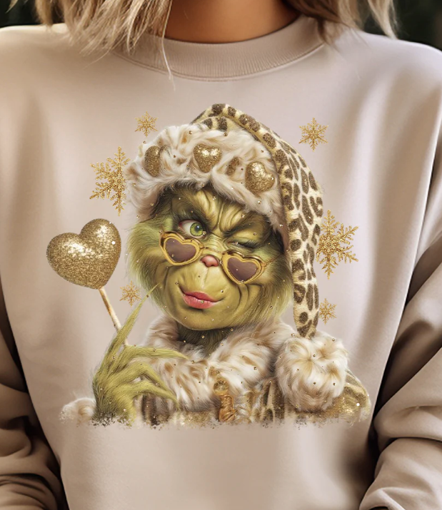 Grinch Leopard Sweatshirt