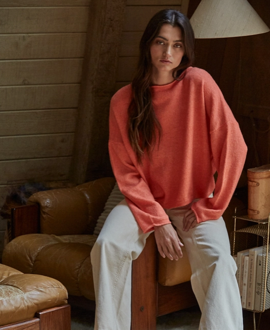 Winter Bliss Sweater- Coral