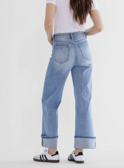 Mica High Rise Wide Leg with Cuffed Hem