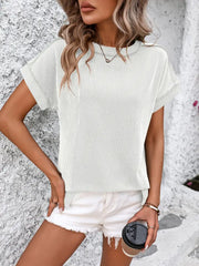 Backstitch Textured Tee - White