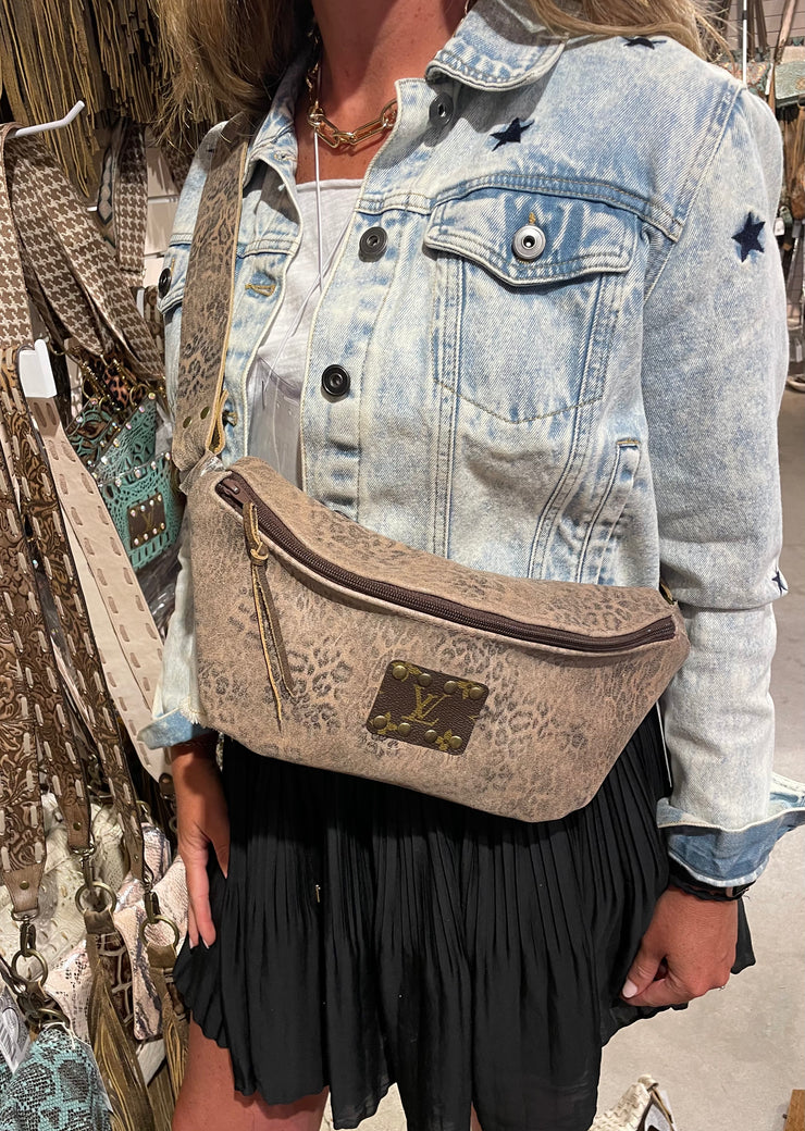 Leather Upcycled Leopard Bum Bag